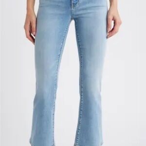 Frame Denim Blue Le Crop Mini Boot jeans